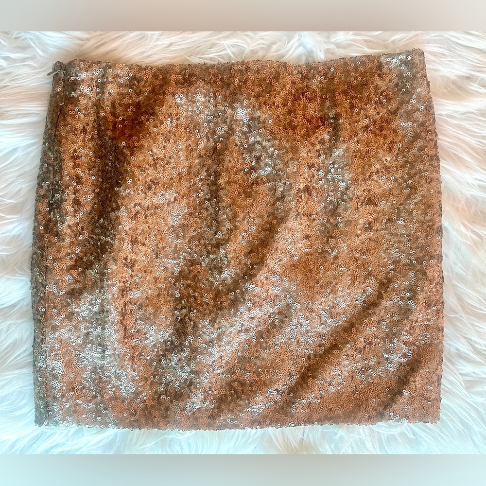 i Jeans by Buffalo Dark Gold Sequin Mini Skirt! Sz XS!